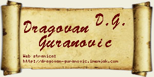 Dragovan Guranović vizit kartica